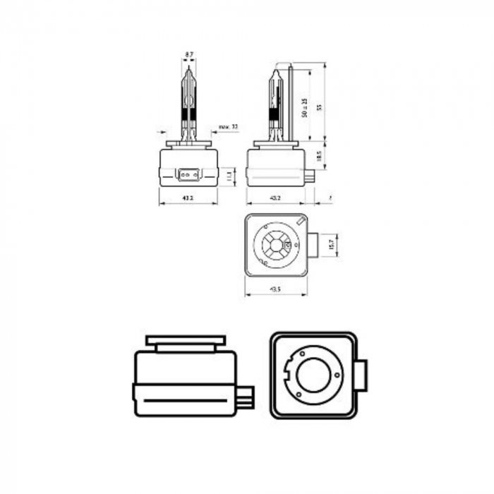 Pachet 2 Becuri  Xenon 85V D1R 35W Vision Philips [3]