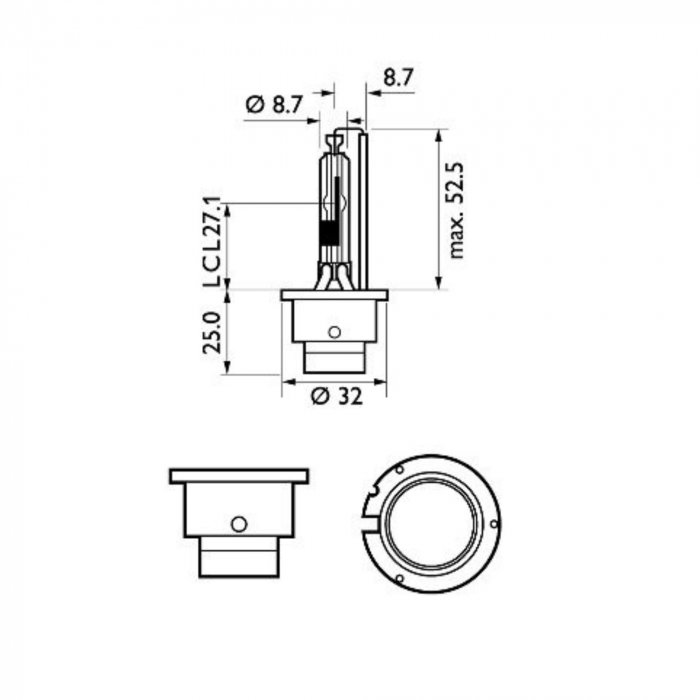 Bec Xenon 85V D2R 35W Philips Vision [3]