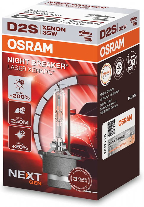 Bec Xenon D2S 85V Xenarc Osram, Night Breaker Laser NextGen +200% [1]