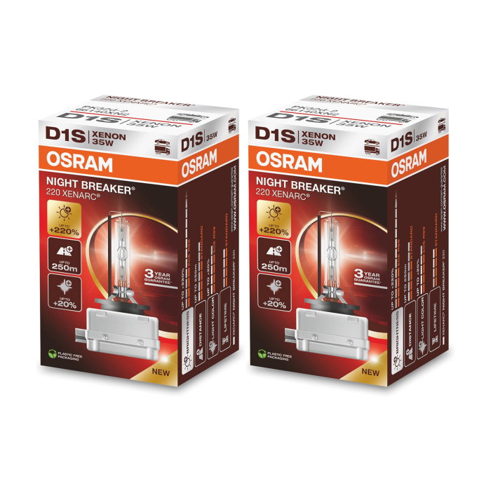 Set 2 Becuri Xenon D1S OSRAM Xenarc Night Breaker 220 (+220%) - Performanță și Simetrie [1]