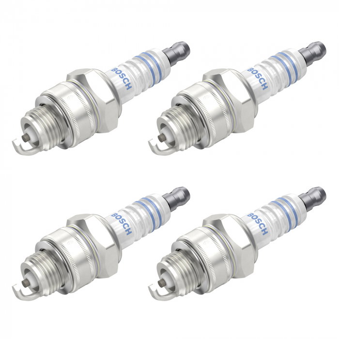 Set 4 Bujii Scânteie Bosch pentru Dacia 1300, 1310, 1410, Nova, Aro 10 – Filet M14 [1]