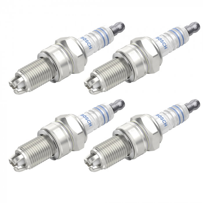 Set 4 Bucati Bujie Scanteie Bosch cu 3 Electrozi, Cheie 20.8mm, Filet M14, Kit Aprindere VW Golf III, Passat, Audi 80 [1]