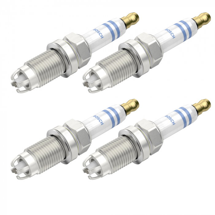 Set 4 bujii scanteie Bosch pentru Audi A2, A3, Skoda Octavia, VW Bora, EOS, Golf, Jetta, Passat, Polo, Touran [1]
