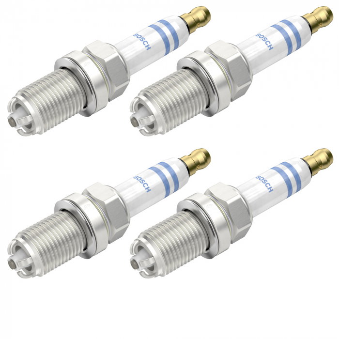 Set 4 bujii scanteie Bosch pentru Audi A4 B6/B7, A5, A6 C6, A8 D2/D3, Bmw Seria 1, VW Phaeton, Touareg [1]