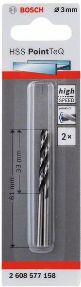 Burghiu spiral HSS PointTeQ de 3,0 mm [1]
