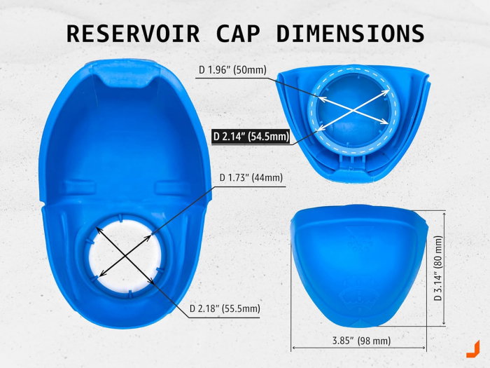 Capac vas spalator parbriz Skoda, material plastic, albastru [3]