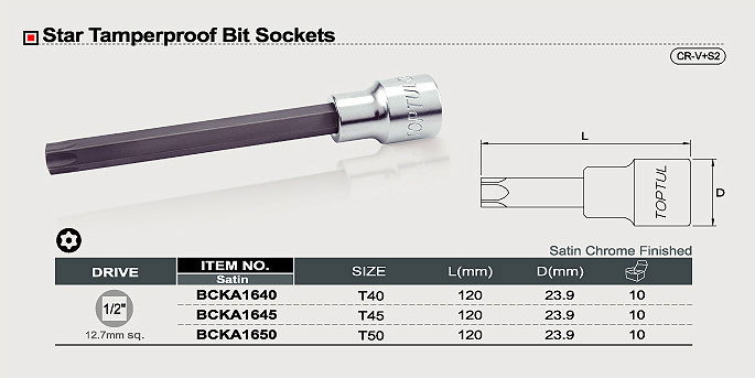 Capat cheie tubulara cu bit torx special lung 1/2 [2]