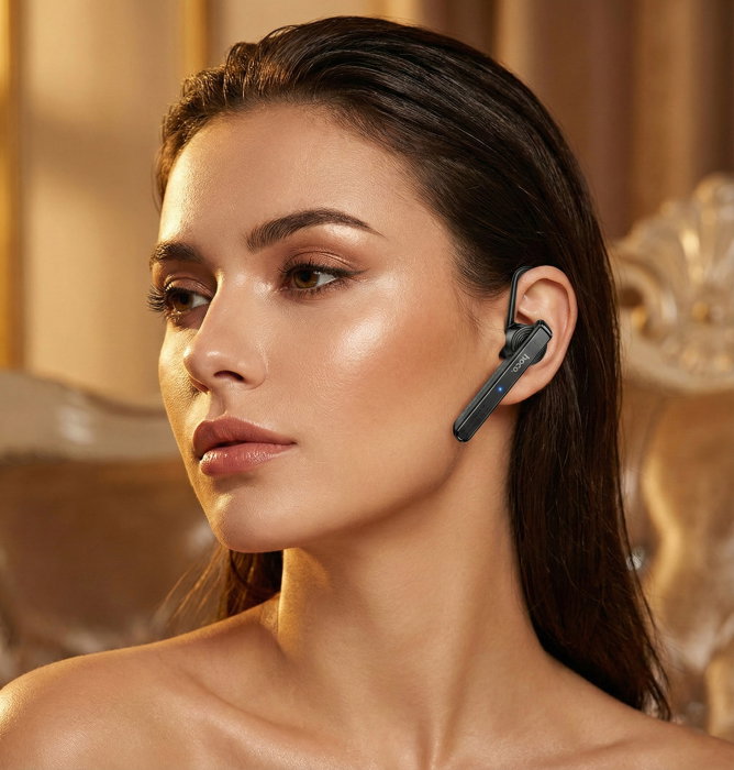 Casca Bluetooth Handsfree Hoco E61 Gorgeous, In-Ear, Bluetooth 5.1, Autonomie 180h Standby, Microfon HD, Ideal Soferi, Negru [4]