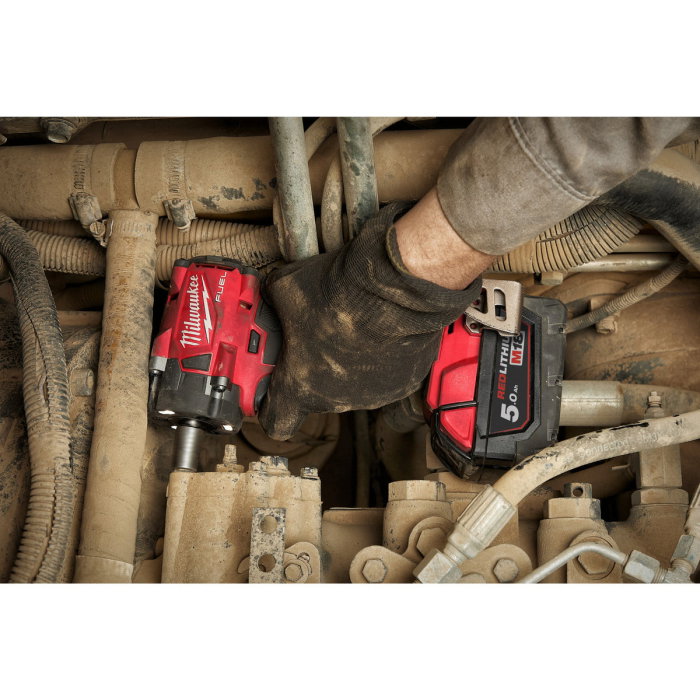 Cheie de impact Milwaukee 1/2″ 339Nm 18V M18FIW2F12-502X, M18 FUELtm compacta cu inel de fixare, cod 4933478444, 2 x M18 B5 acumulator, M12-18 FC incarcator, cutie HD [3]