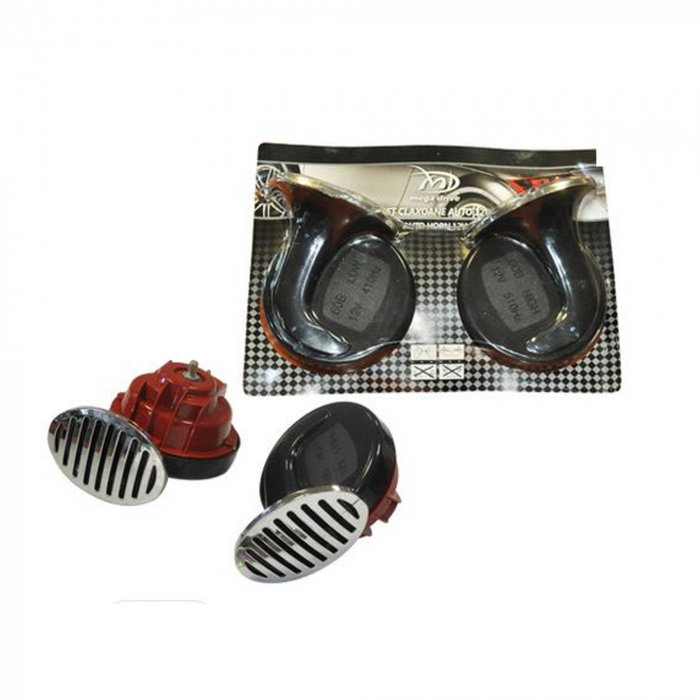 Set 2 claxoane cu releu si grilaj 12V [1]
