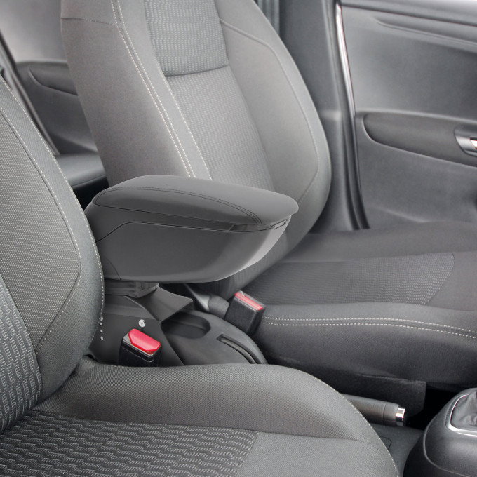 Cotieră universală auto Carguard cu suport pentru braț, montare fără șuruburi, compartiment depozitare [4]