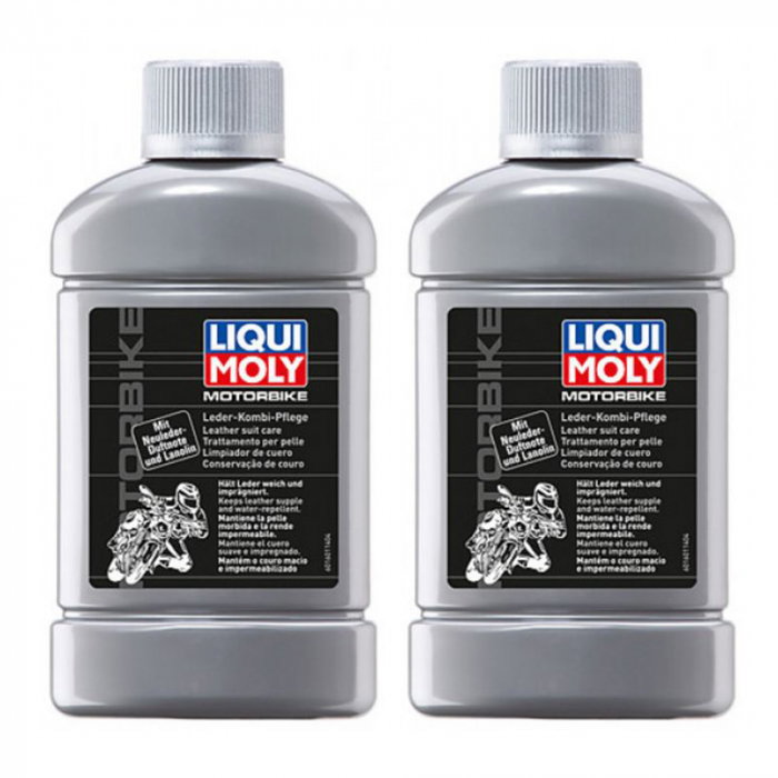 Pachet 2 x Emulsie tratament Liqui Moly pentru intretiere tapiterie piele Motorbike 250 ml [1]