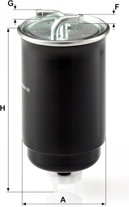 Filtru combustibil Mann pentru VW Transporter T3, Polo II, Jetta II, Golf II, Ford Escort [2]