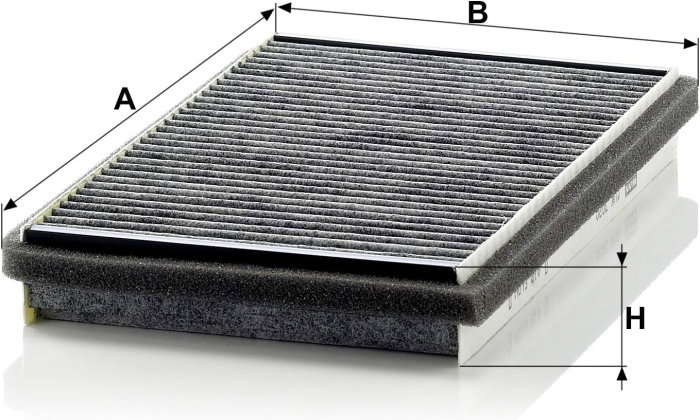 Filtru habitaclu Carbon Activ Mann CUK 3037 pentru Audi, Seat [2]