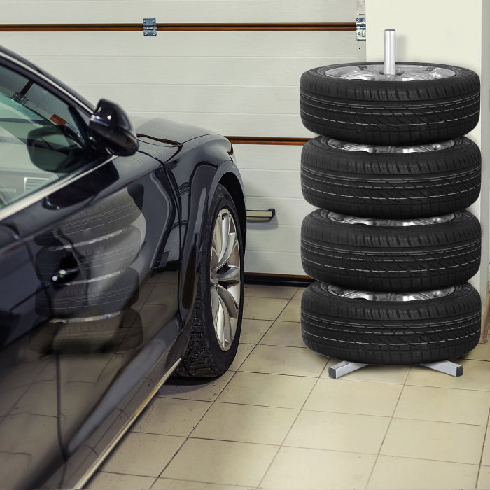Stativ Depozitare Roți Auto MNC (Max. 4 Roți) - Aluminiu, Anti-Deformare [2]