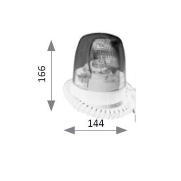 Girofar galben Vignal cu LED 3.5W 10/30V, alimentare la brichetă [2]