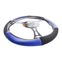 Husa Volan Auto - Negru/Albastru [4]