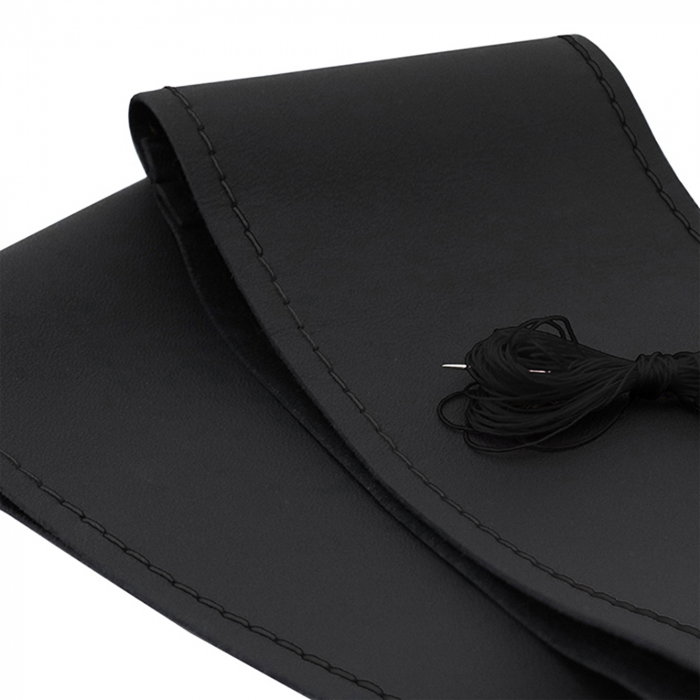Husa din piele naturala pentru volan, cu snur, 37-38 cm [1]