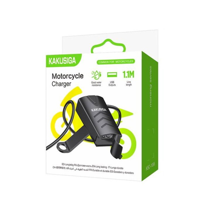 Încărcător Moto USB Kaku KSC-1058, Waterproof, Montaj pe Ghidon, Negru [1]