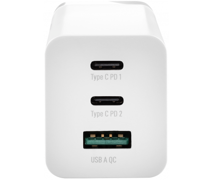 Incarcator Retea Varta GaN, 65W, 3.25A, 1 x USB-A - 2 x USB-C, Alb [3]