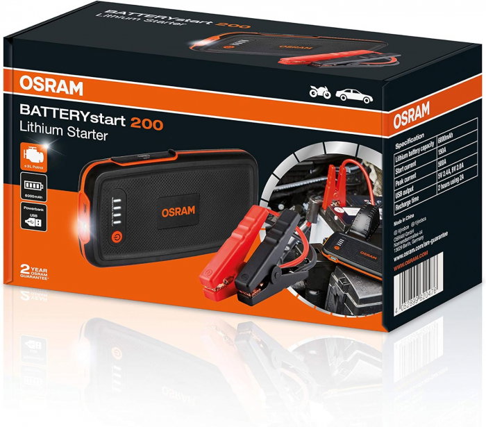 Jump Starter Osram pentru pornire auto Battery Start 12V 6000 mAh [3]