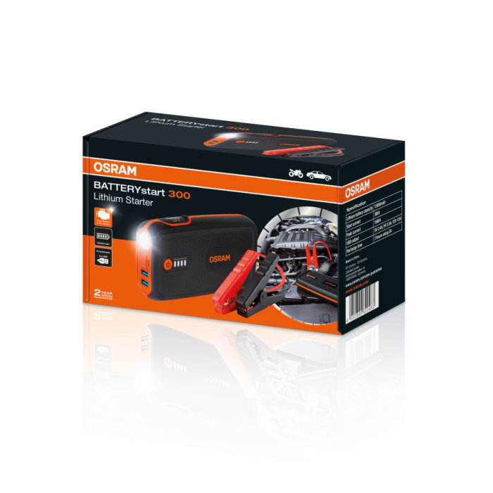 Jump starter pentru pornire masina, acumulator extern power bank 13000 mAh Osram Batterystart 300 [2]