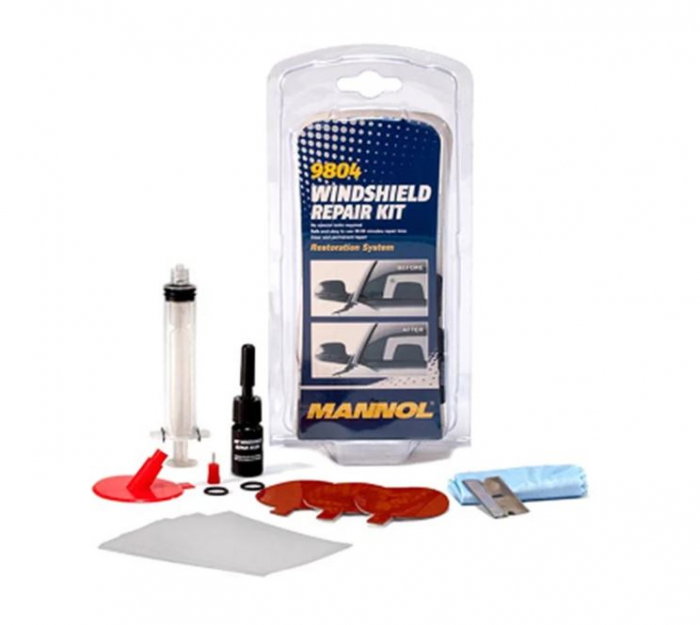 Kit Mannol cu 16 accesorii pentru reparatii parbriz [1]
