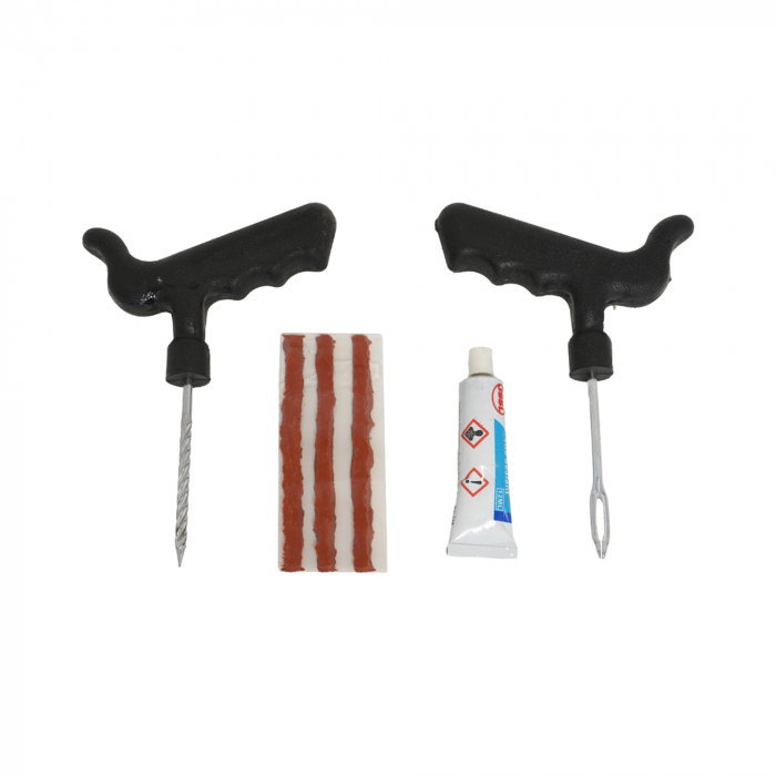 Kit pentru reparatie pana anvelope ALCA pentru reparatii rapide, snur, pasta adeziva, carlige [1]