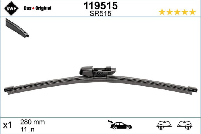 Lamela stergator spate SWF Wiper FB REAR LHD/RHD 280 mm [1]