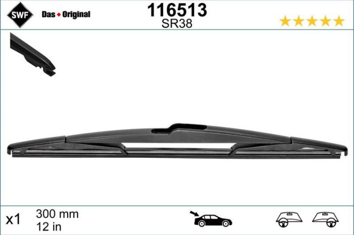 Lamela stergator spate SWF Wiper Rear LHD/RHD 300 mm [1]
