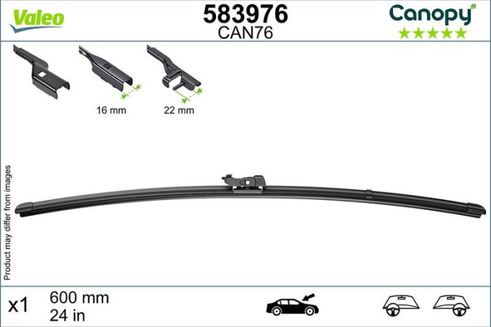 Lamela stergator Valeo Canopy 600 mm | 24 inch [2]