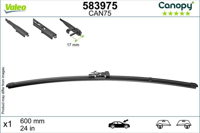 Lamela stergator Valeo Canopy 600 mm | 24 inch [2]