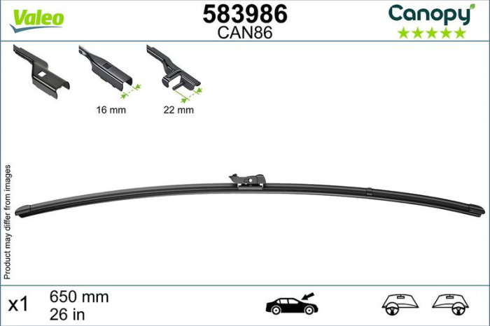 Lamela stergator Valeo Canopy 650 mm | 26 inch [2]