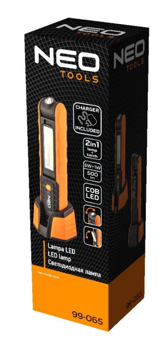 Lampa de atelier reincarcabila, 3.7V Li-Ion, 500 lm COB + Tubulara + incarcator [5]