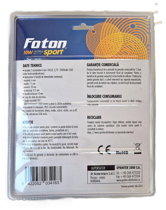 Lanterna frontala reincarcabila Foton Sport HL-2157 10W 1200 lumeni [4]
