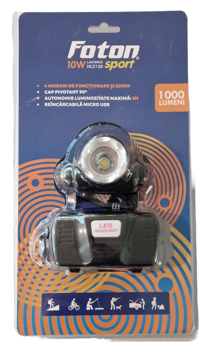 Lanterna frontala reincarcabila Foton Sport HL2120 10W 1000 lumeni [1]
