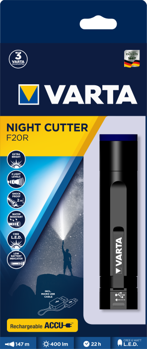 Lanterna Varta Night Cutter F20R and Cable Varta 18900 [6W] [1]