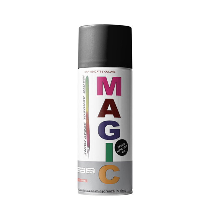 Magic - Vopsea spray Negru Mat 004 450 ml [1]