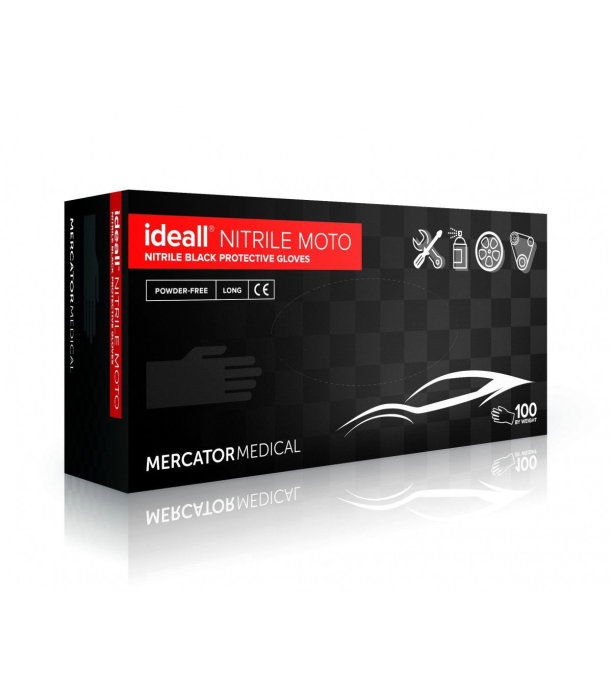 Manusi XXL ideall nitrile Moto nepudrate Negre 290 mm [1]