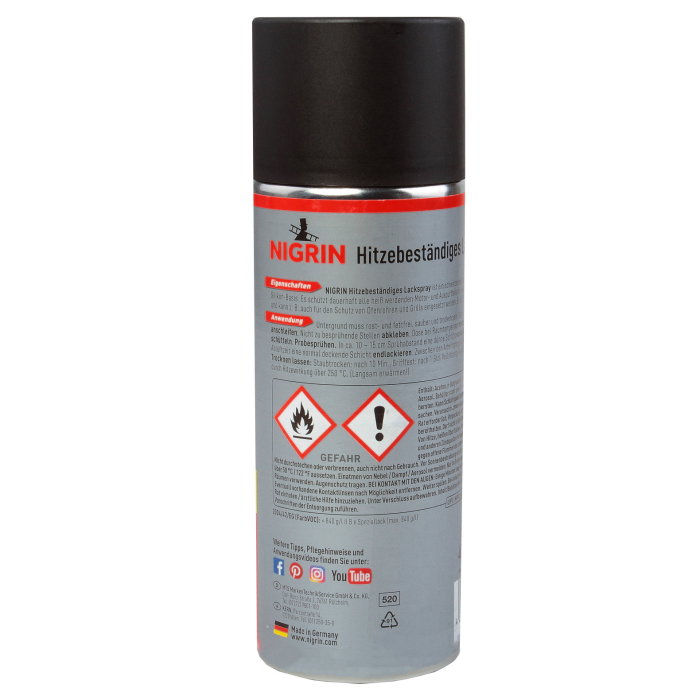 NIGRIN Spray vopsea pt suprafete fierbinti pana la 600 grade, 400ml [2]