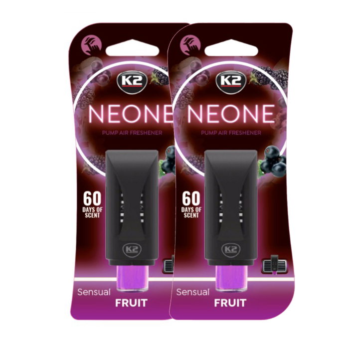 Pachet 2 x Odorizant auto grila ventilatie Puf-Puf K2 Neone Sensual Fruit [1]