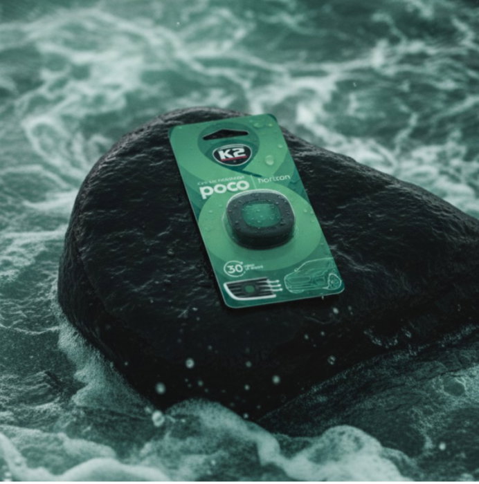 Odorizant Auto Grilă K2 POCO HORIZON - Briză Marină & Acorduri Verzi - Design Minimalist [5]