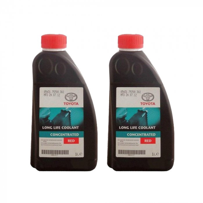 Pachet 2 litri Antigel Toyota Long Life G12 concentrat rosu [1]