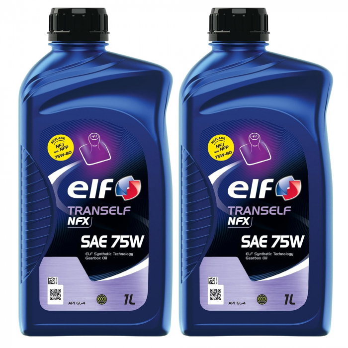 Pachet 2 litri Ulei Elf pentru transmisie Tranself NFX (Tranself NF) GL4+ 75W [1]