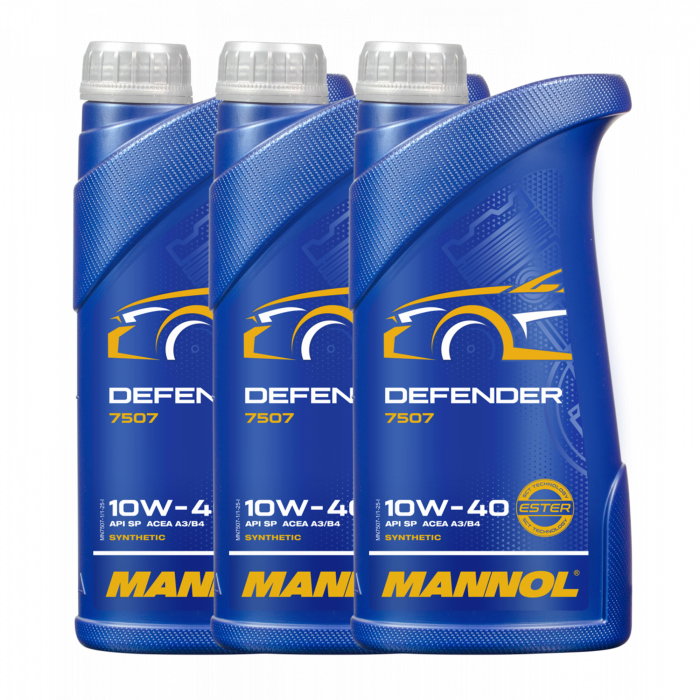 Pachet 3 litri Ulei Motor MANNOL Defender 10W40 (LSPI Protection) Hidrosintetic cu Ester [1]