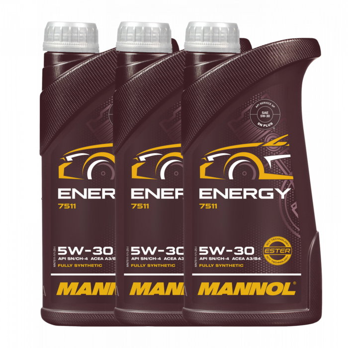 Pachet 3 litri Ulei Motor MANNOL Energy 5W30 Sintetic cu Ester (HTHS Scăzut, Start-Stop) [1]