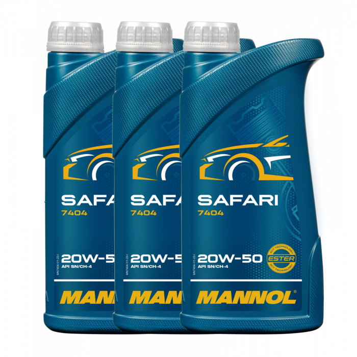 Pachet 3 litri Ulei Motor MANNOL Safari 20W50 - Semi-Sintetic, Protecție Motoare Uzate/Condiții Dificile [1]