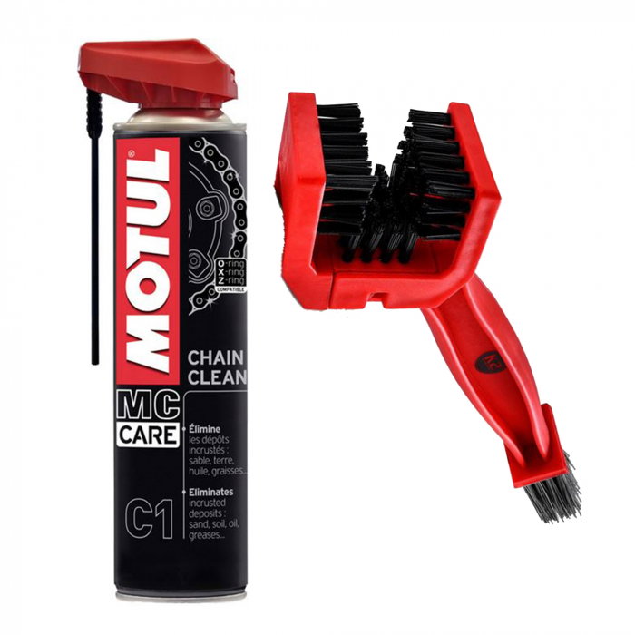 Pachet curatare lant moto MC Care C1 si perie [1]