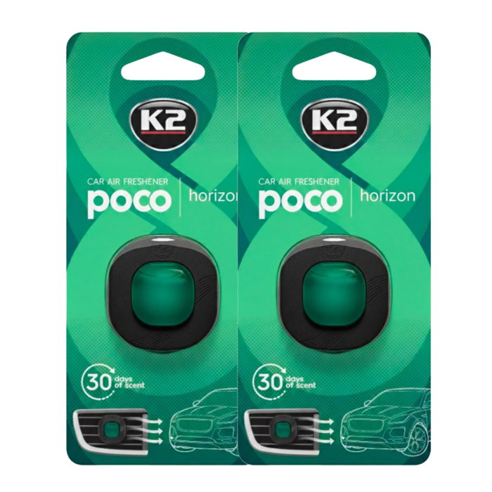 Pachet Economic: 2 x Odorizant Auto K2 POCO HORIZON - Briză Marină - Prospețime Dublă [1]
