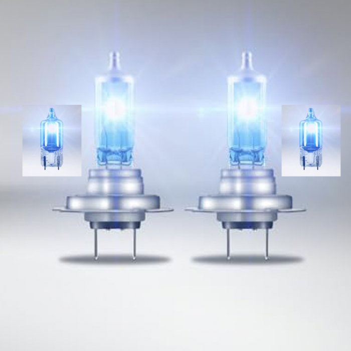 Pachet Osram Cool Blue: 2 Becuri H7 pentru Faza Scurta și 2 Becuri W5W pentru Pozitie [2]